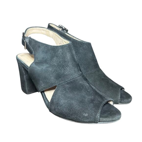 Carvela Black Suede Open-Toe Heel Sandals - Size 7 - Picture 2 of 12